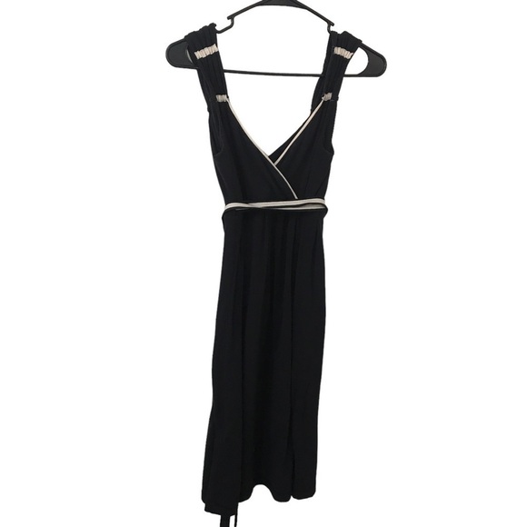 Converse sleeveless black mini dress with black and white tie wrap - Picture 1 of 11